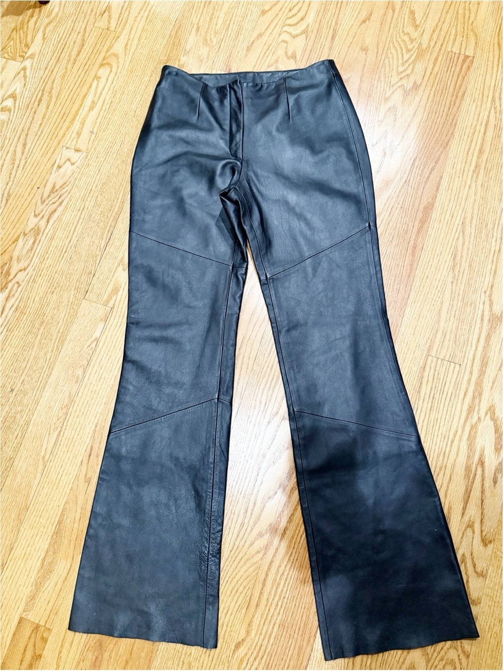 Leather Limited Black Leather Flare Pants | Size 8